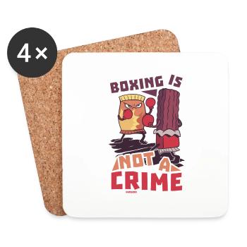 Boxing Is Not A Crime - Untersetzer (4er-Set) - Weiß - Vorne