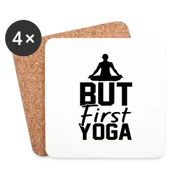 But First Yoga - Untersetzer (4er-Set) - Weiß - Vorne