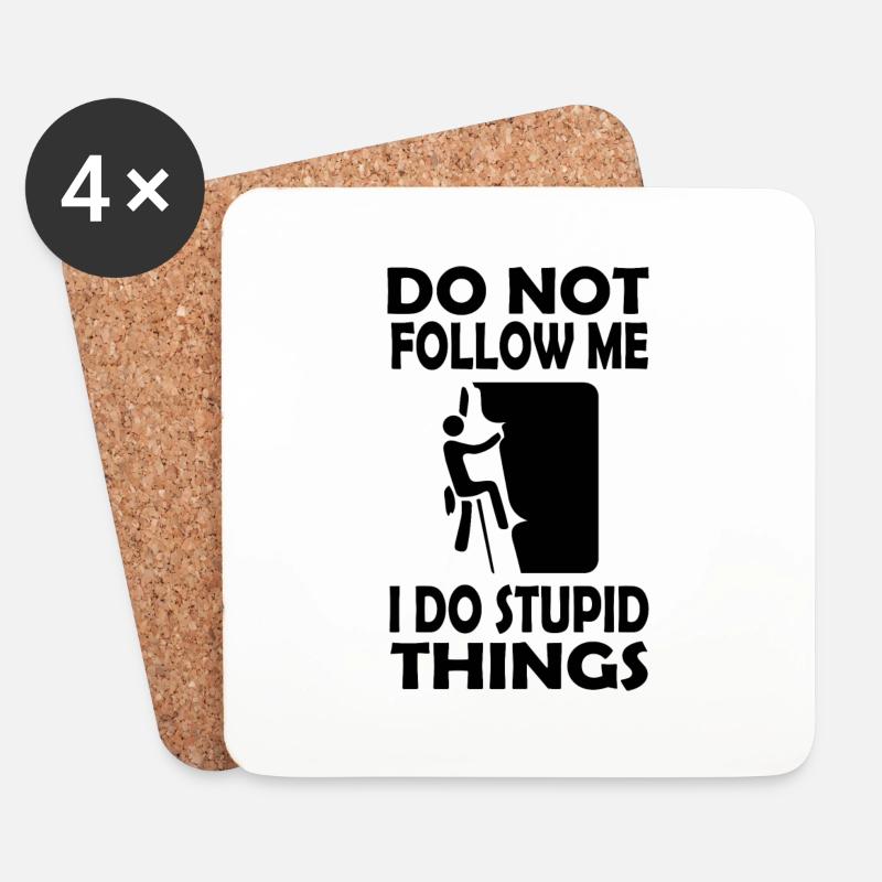 climbing - Coasters (set of 4) - white