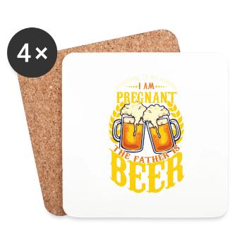 Selon mon miroir je suis enceinte - Dessous de verre (lot de 4) - blanc - Devant