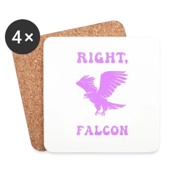 Bird of Prey funny falconer saying hunting design - Coasters (set of 4) - white - Front