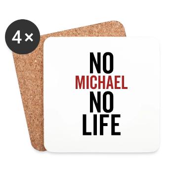 Nein Michael Kein Leben - Untersetzer (4er-Set) - Weiß - Vorne