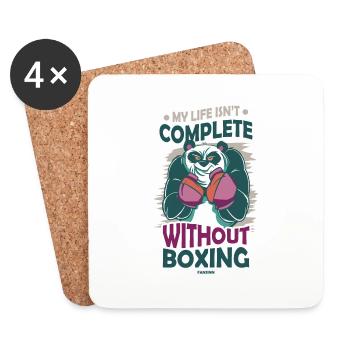 My Life Isn't Complete Without Boxing - Untersetzer (4er-Set) - Weiß - Vorne
