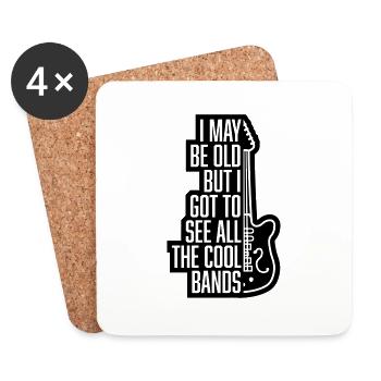 I may be old - Coasters (set of 4) - white - Front