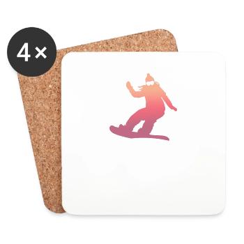 Snowboarding Is My Passion - Coasters (set of 4) - white - Front