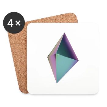 Metaverse blockchain web 3.0 - Dessous de verre (lot de 4) - blanc - Devant
