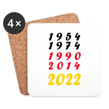 National Team Germany Football World Cup - Coasters (set of 4) - white - Front