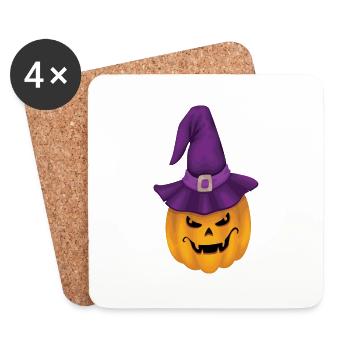 HALLOWEEN - Dessous de verre (lot de 4) - blanc - Devant