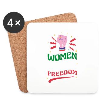 Women Life Freedom - Cute Iranian Women - Coasters (set of 4) - white - Front