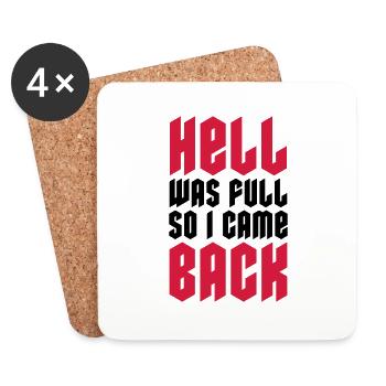 hell was full Quote - Coasters (set of 4) - white - Front