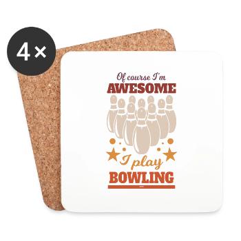 natürlich bin ich unglaublich ich bin Bowler - Untersetzer (4er-Set) - Weiß - Vorne
