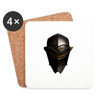 Ninja 🥷bade face - Dessous de verre (lot de 4) - blanc - Devant