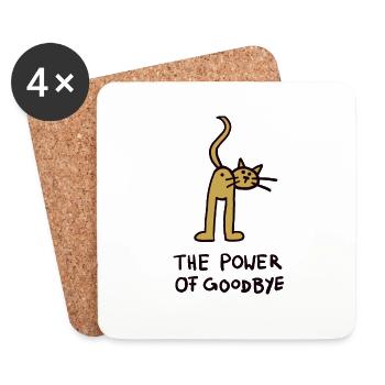 Le pouvoir du Good Bye - Dessous de verre (lot de 4) - blanc - Devant