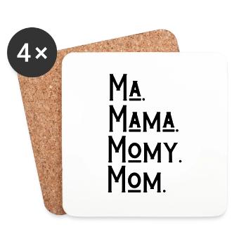 Mama idee cadeau - Dessous de verre (lot de 4) - blanc - Devant