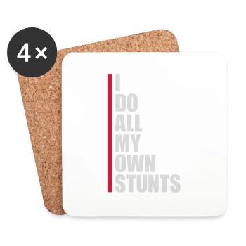 all my own stunts - Untersetzer (4er-Set) - Weiß - Vorne