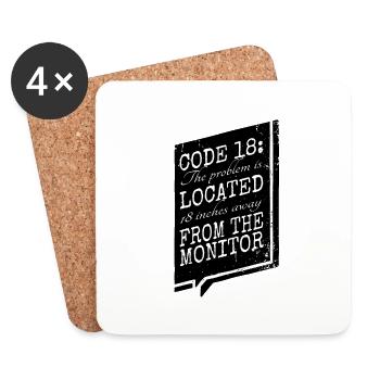 statement gift idea bio hack bday present idea - Untersetzer (4er-Set) - Weiß - Vorne