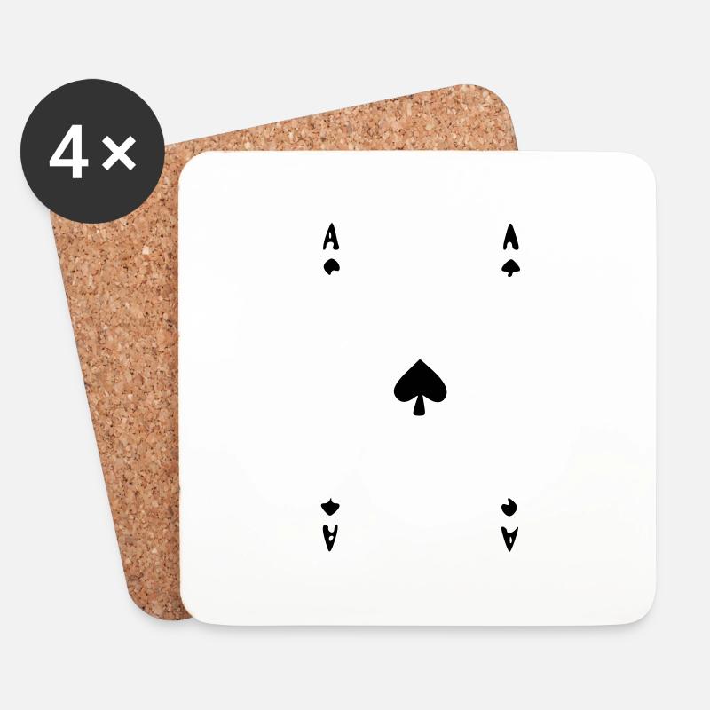 Ass Blatt - Bild - Untersetzer (4er-Set) - Weiß