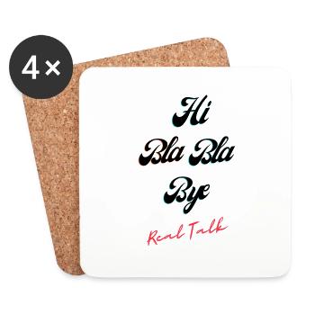 HI BLA BLA BYE - Untersetzer (4er-Set) - Weiß - Vorne