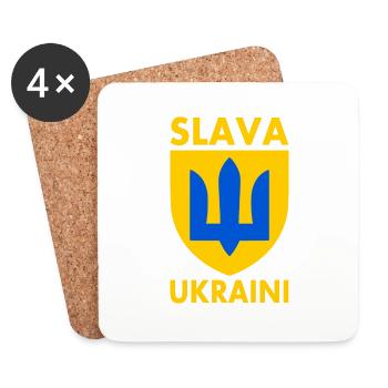 Ukraine - Coasters (set of 4) - white - Front