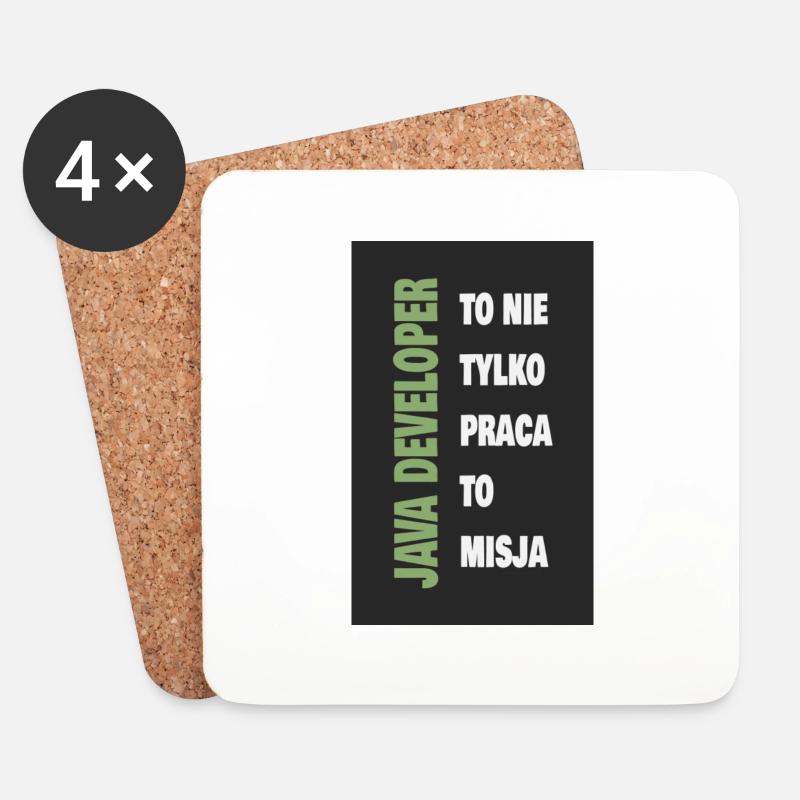 Java - Coasters (set of 4) - white