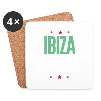 Ibiza 2023 - Untersetzer (4er-Set) - Weiß - Vorne