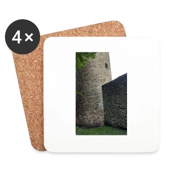 Castle ruin - Coasters (set of 4) - white - Front
