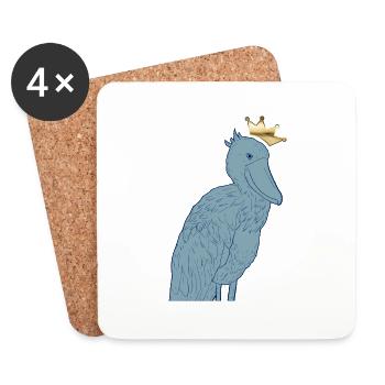 Shoebill Bird Ornithologist Forest I Gift - Coasters (set of 4) - white - Front