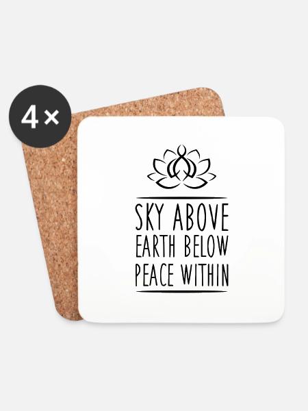 Cool Yoga Dire Cadeau Yogi - Dessous de verre (lot de 4) - blanc