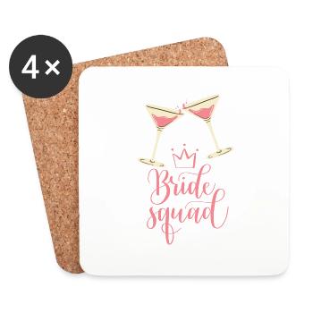 Bride Squad - Untersetzer (4er-Set) - Weiß - Vorne