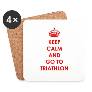 Triathlon Swim Bike Run - Untersetzer (4er-Set) - Weiß - Vorne