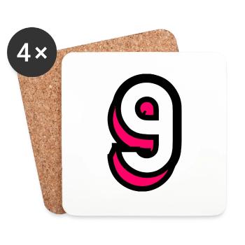 9. BIRTHDAY. HAPPY BIRTHDAY - Coasters (set of 4) - white - Front