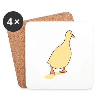 Entenvogel 3 - Untersetzer (4er-Set) - Weiß - Vorne