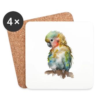 Parrot - Coasters (set of 4) - white - Front