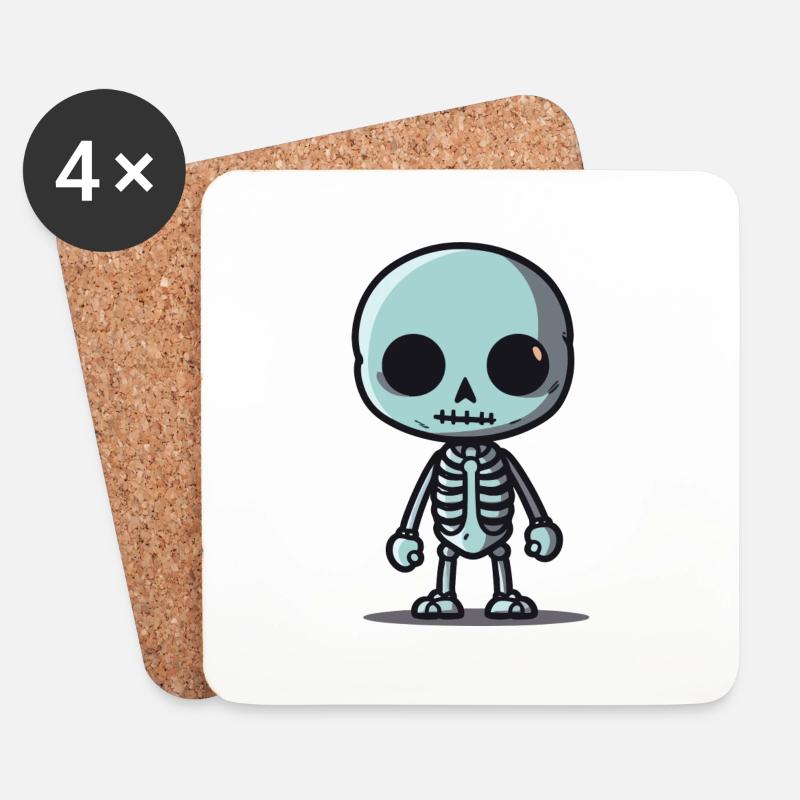 Skeleton - Coasters (set of 4) - white