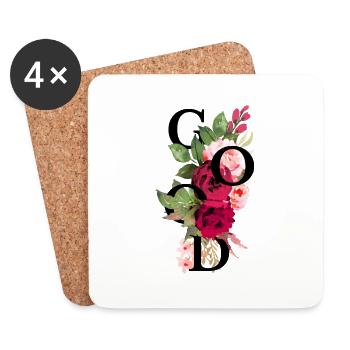 Gute Blumen - Untersetzer (4er-Set) - Weiß - Vorne