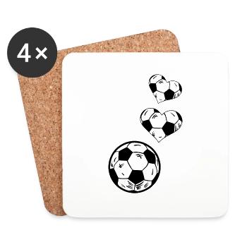 Fußball Soccer - Coasters (set of 4) - white - Front