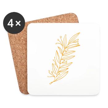 Flower Flower Plant - Coasters (set of 4) - white - Front