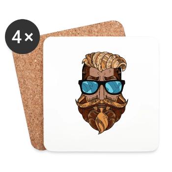 Hipster - Vibes: Créateur de tendances élégant - Dessous de verre (lot de 4) - blanc - Devant