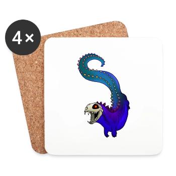 Tiny Monster - Untersetzer (4er-Set) - Weiß - Vorne
