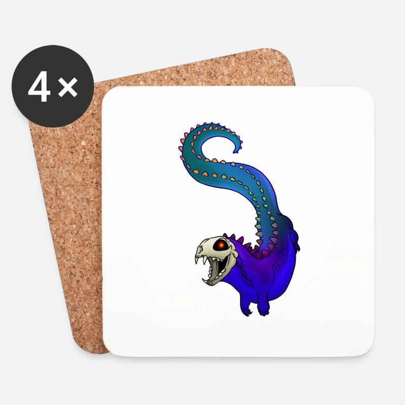 Tiny Monster - Untersetzer (4er-Set) - Weiß