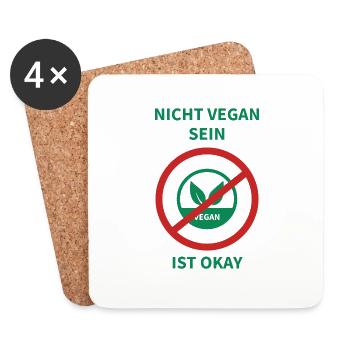 spreadshirtdesign 3 - Untersetzer (4er-Set) - Weiß - Vorne