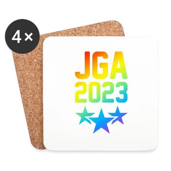 Jga 2023 Junggesellenabschied - Untersetzer (4er-Set) - Weiß - Vorne