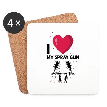 Car Painter Offer for Body Technicians - Coasters (set of 4) - white - Front