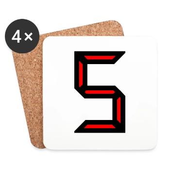 5. 5 JAHRE. 5-JÄHRIGES JUBILÄUM. GEBURTSTAG 5 JAHRE. 5 - Untersetzer (4er-Set) - Weiß - Vorne