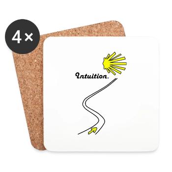 Camino de Santiago Jakobsweg - Untersetzer (4er-Set) - Weiß - Vorne