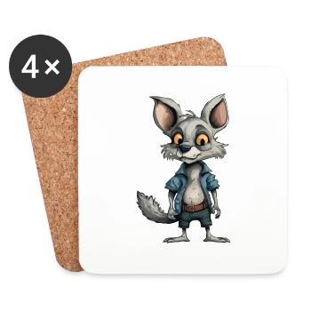 Brak the streum - Coasters (set of 4) - white - Front
