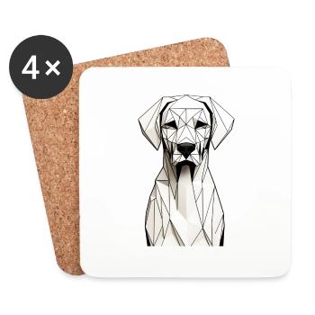 Dog - Coasters (set of 4) - white - Front