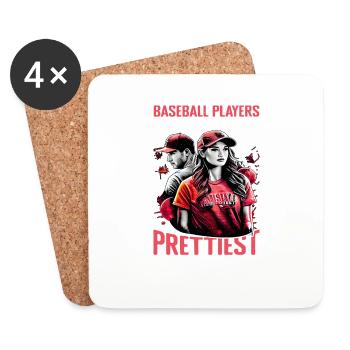 Baseball Players Have The Prettiest Girlfriends 10 - Coasters (set of 4) - white - Front