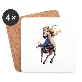 Wild Horse - Untersetzer (4er-Set) - Weiß - Vorne