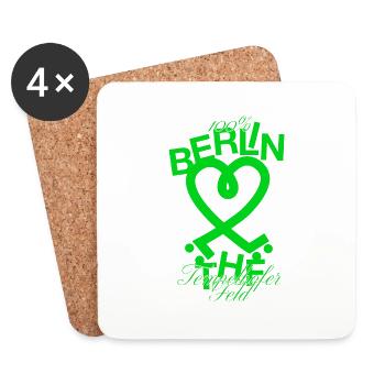 Tempelhofer Feld skater - Untersetzer (4er-Set) - Weiß - Vorne